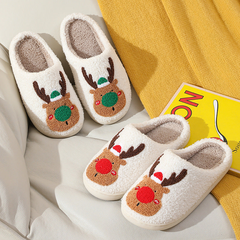 Warm Home Christmas  Cotton Slippers
