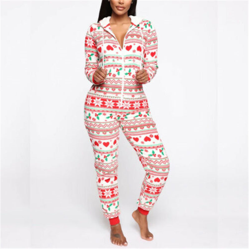 Hooded Christmas Pajamas set  for women