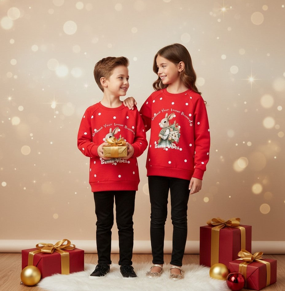 Children's Bunny Polka Dot Sweatshirt