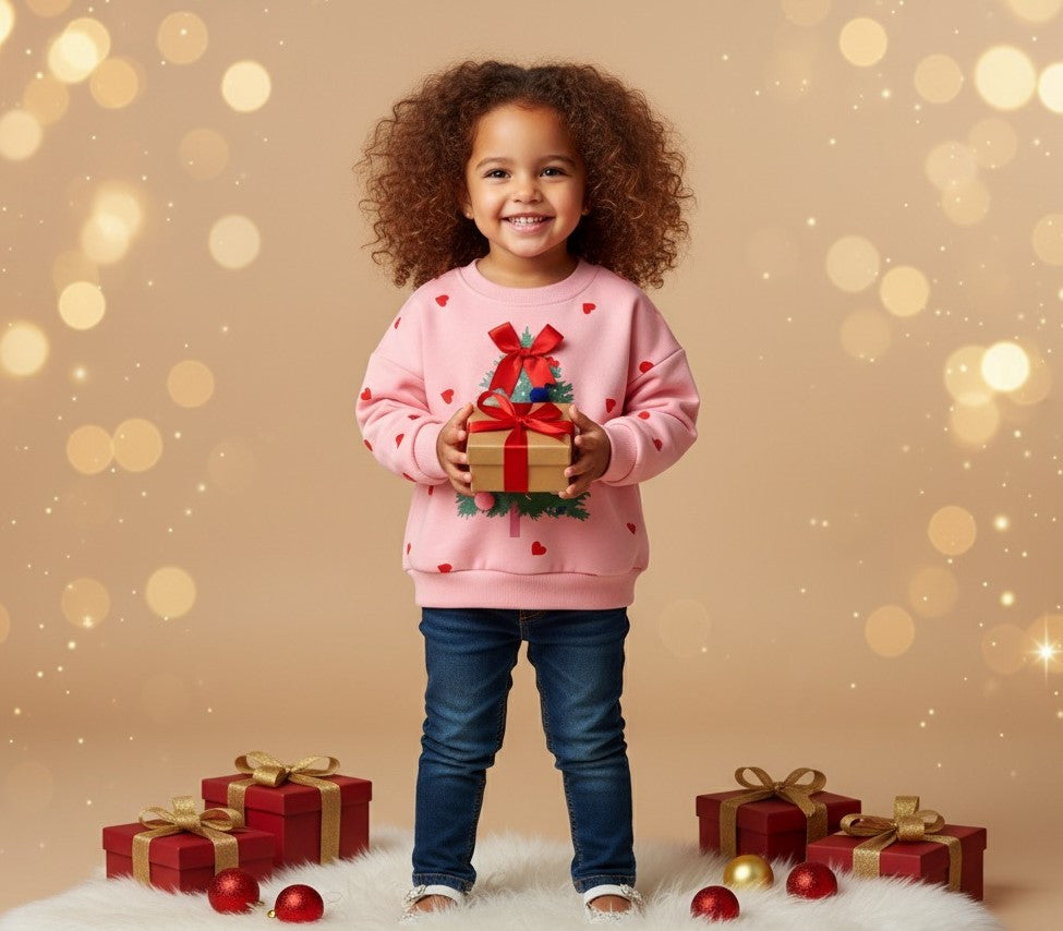 Children's Christmas Tree Applique Sweatshirt
