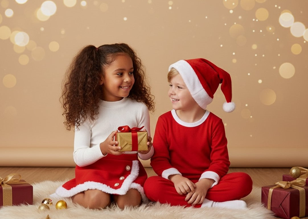 Children's Christmas Outfit Set with Santa Hat