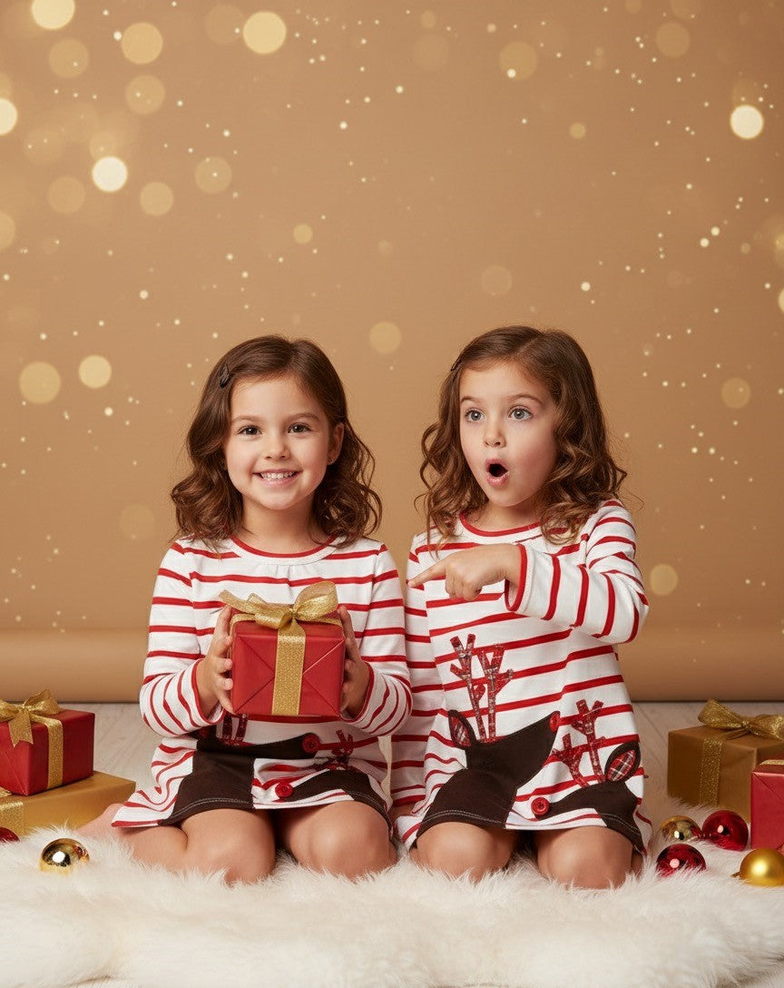 Children's Striped Long Sleeve Dress