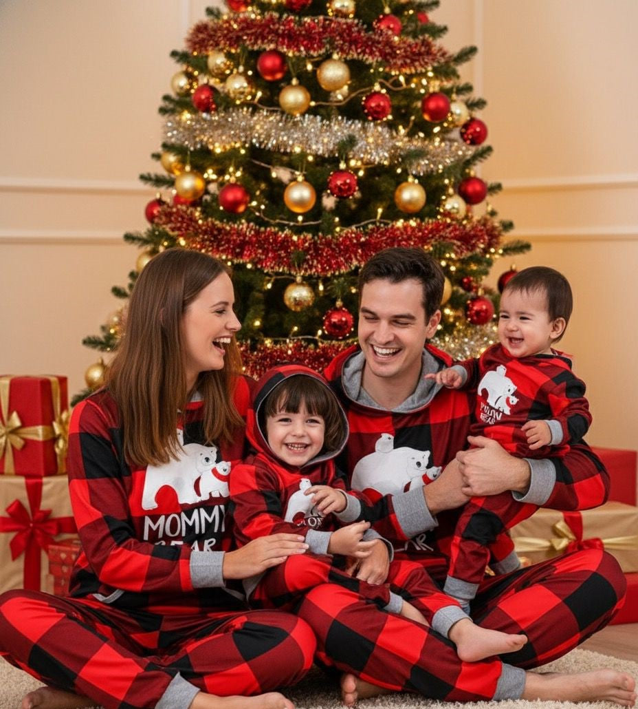 Christmas Print Parent-child Pajamas Set